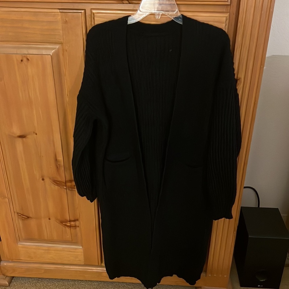 Long Black oversized Cardigan